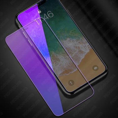 NNBILI 2Pcs Anti Blue Light Screen Protector Purple Tempered Glass Suitable For Iphone 11 12 13 14 15 16 Pro Max 16E 12 13 Mini