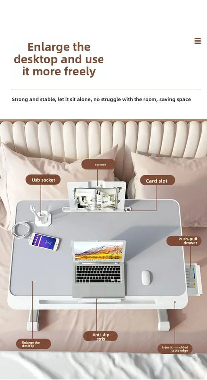 Bed Dormitory Student Writing Bed Desk Laptop Office Small Table Board Foldable Lift