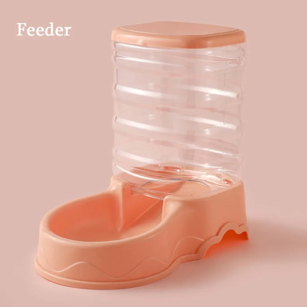 3.8L Automatic Pet Feeder Large Cat Dog Food Dispenser Water Fountain Drink Bowl