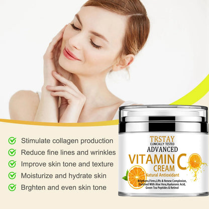 Vitamin C Cream, Vitamin C Face Cream With Nicotinamide & Hyaluronic Acid,