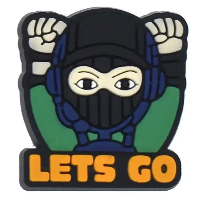 Fortnite Crocs Shoe Buckle Cute DIY Croc Charm Female Garden Shoes Decor Party Girls boys Gifts