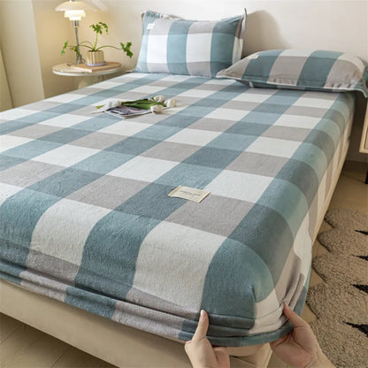 Velvet Thermal Mattress Cover, Plush Fabric Sheets For Winter, Bed Cover, Bed Sheets Set For Single Double King Queen Bed120x200