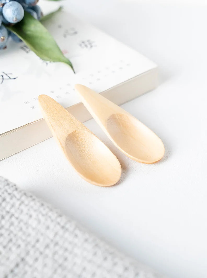 Mini Creative Tea Spoon Short Handled Small Wooden Spoon Coffee Spoon Spice Spoon Salt Spoon Milk Powder Spoon Wholesale