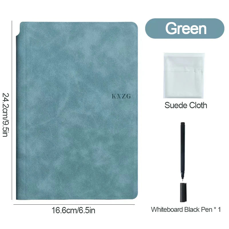 Erasable Whiteboard Notebook A5 Leather Portable Drafting Notebook Writing Board Desktop Memo Pad