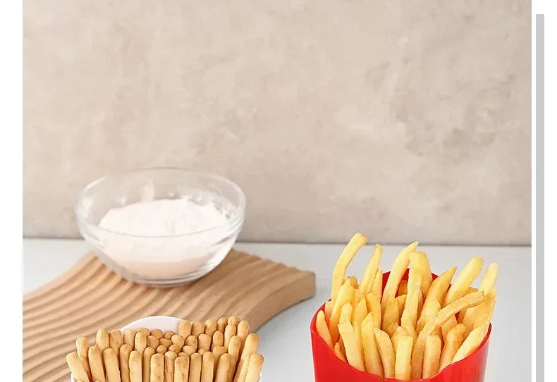 Portable Plastic French Fries Cup Snack Organizer Food Grade PP Salad Cup Square Salad Bowl