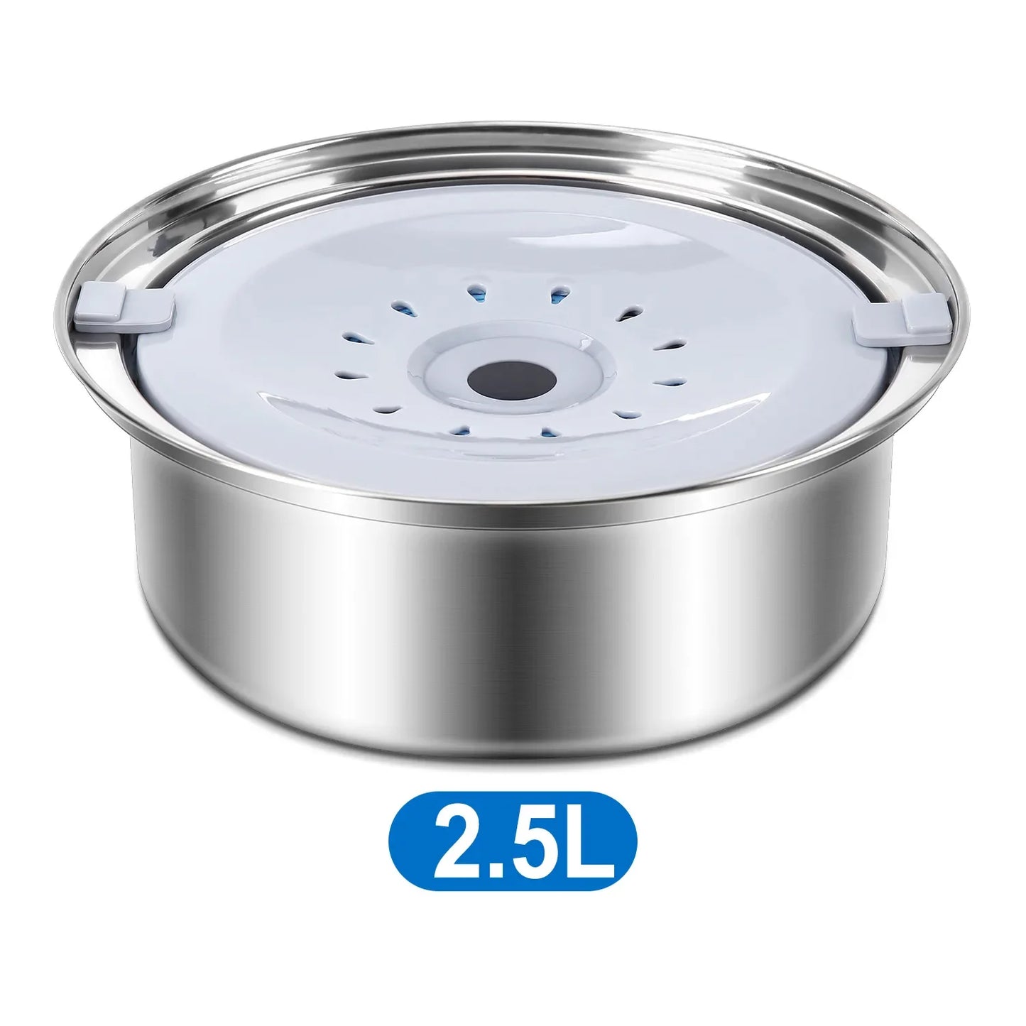 4L Dog Water Bowl No Spill Smartoo Large Capacity Stainless Steel Dog Slow Water Feeder - Spill Proof & Zero Splash & No Drip