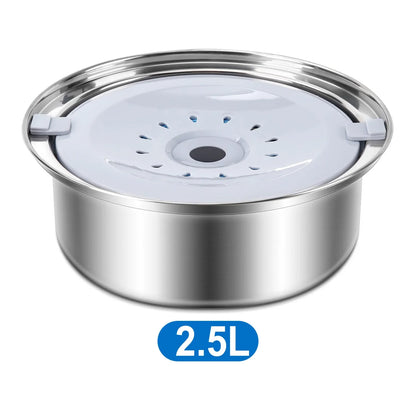 4L Dog Water Bowl No Spill Smartoo Large Capacity Stainless Steel Dog Slow Water Feeder - Spill Proof & Zero Splash & No Drip