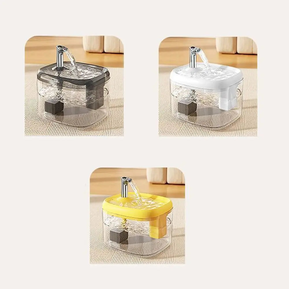 1.5L Cat Drinking Fountain Large Capacity Removable Pet Water Feeder Anti-Dry Burning Quiet Operation Automatic Water Dispenser