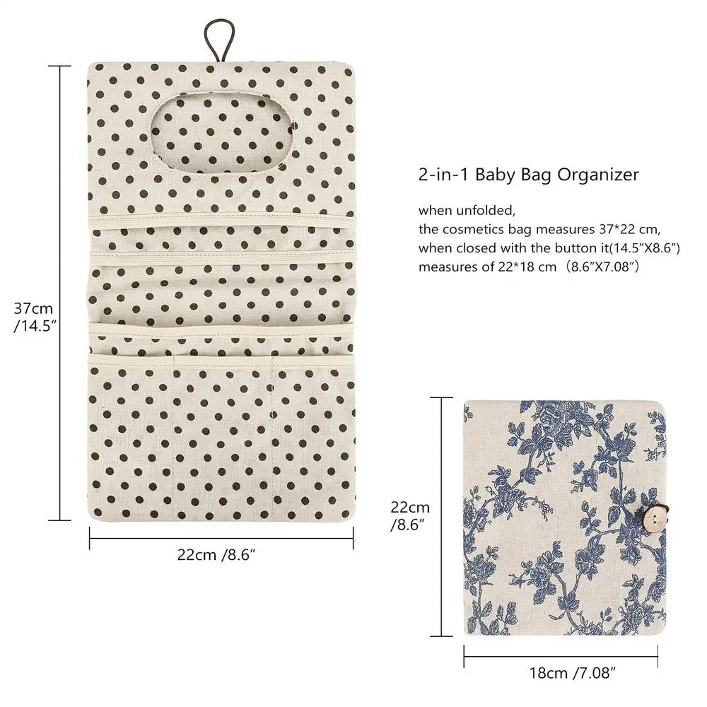 Diaper Caddy Organizer Baby Nursery Multi-functional Diaper Multi-pocket Organizer Portable With Handle Baby Diaper Basket For