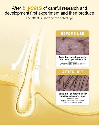 PURC Ginger Hair Serum for Men Women Scalp Treatment Repair Damaged Dry Moisturizing Hair Care Products 50ml