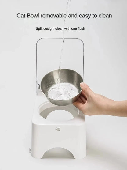 Smart Cat Bowl Pet Feeder Bowl Cats Dog Food Feeder Infrared Sensor Auto Open Cover Smart Feeder Anti-mouse Cat Food Dispenser