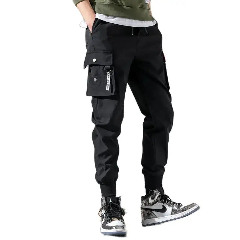 2025 New Classic Design Multi Pockets Cargo Pants, Men's Casual Loose Fit Drawstring Cargo Pants Joggers For Spring Summer Outdo