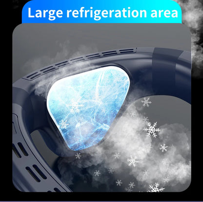 New Wearable Neck Fan Hanging Neck Fan Rechargeable Semiconductor Cooling Bladeless Fan Outdoor Personal Fan Wearable Cooler