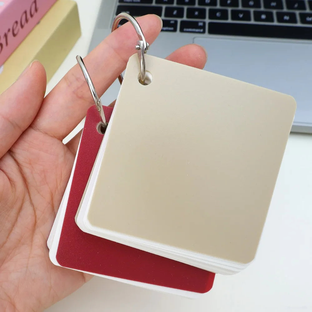 80-320Sheets Portable Notebook with Binder Rings Spiral Mini Notebook Study Cards Book Red/Yellow/Green/Black Student Stationery