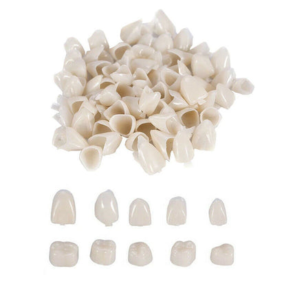Temporary Crowns Posteriors Anterior Molar Front/Back Tooth Teeth Caps Dental False Teeth Cover Removable Teeth Veneers