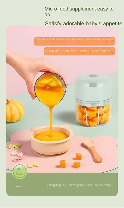 Electric Garlic Chopper Portable Veggie Chopper with 100 ml Spoon Garlic Grinder Masher Onion Chopper Blender to Vegetable