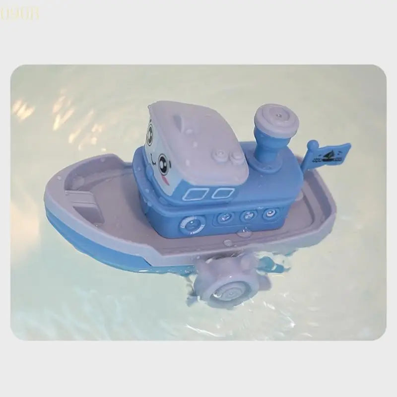 090B Bathtub Toy for Babies Lovely Cartoon Clockwork Float Cartoon Ship Boat Little Cruise Ship Interesting Clockwork Toy