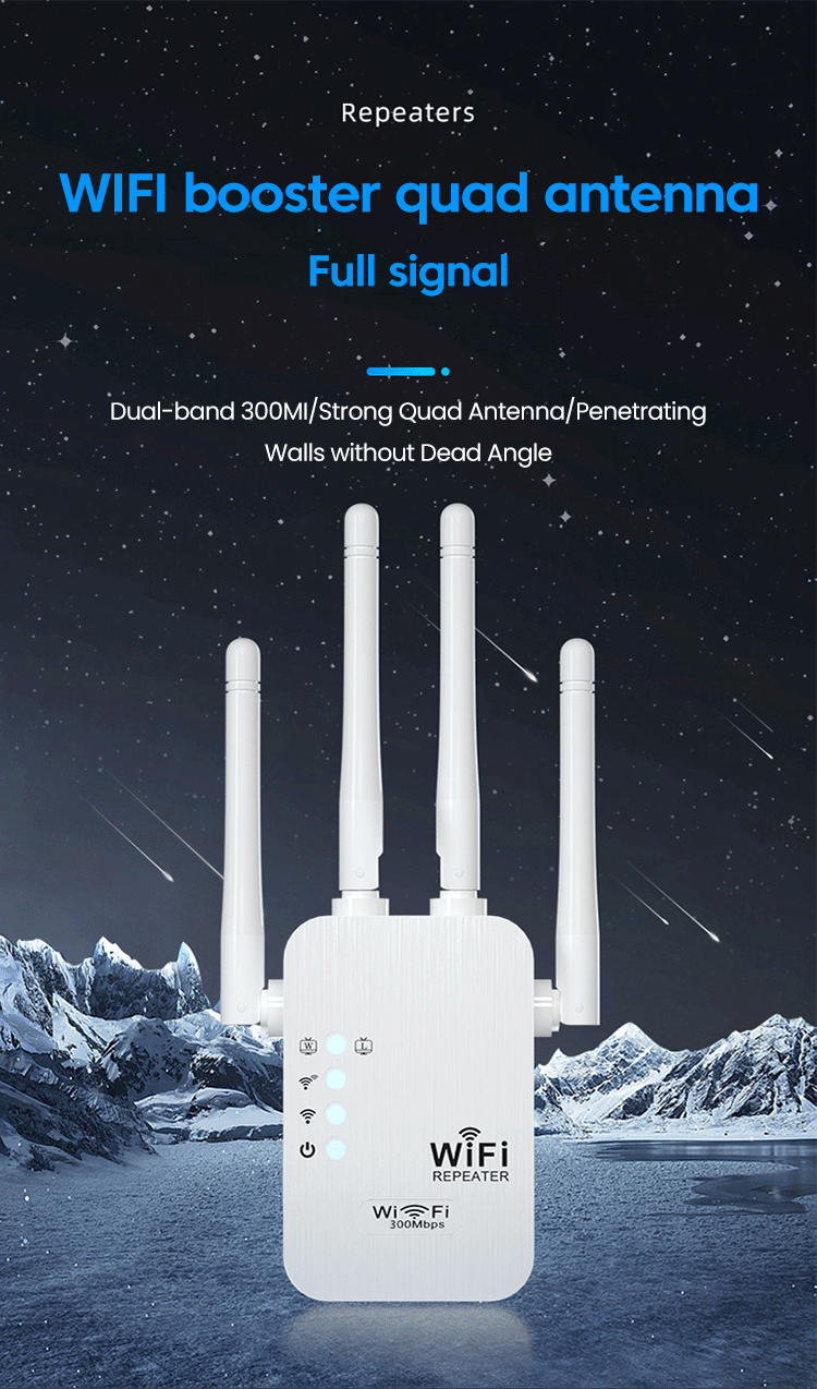 Wireless WiFi Repeater Wifi Signal Booster Dual-Band 2.4G WiFi Extender 802.11bgn Gigabit EU US Plugs WiFi Amplifier WPS Rout