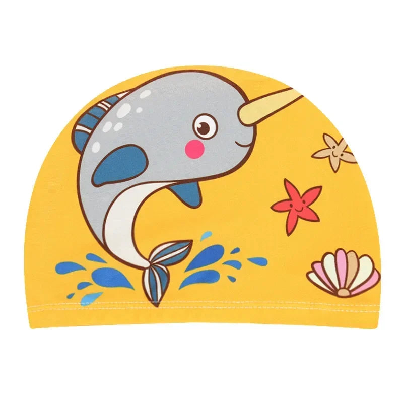 10pcs Children's Swimming Caps Elastic Fabrics Swimming Pools Water Sports Boys' and Girls' Swimming Caps Boys' Swimming Caps