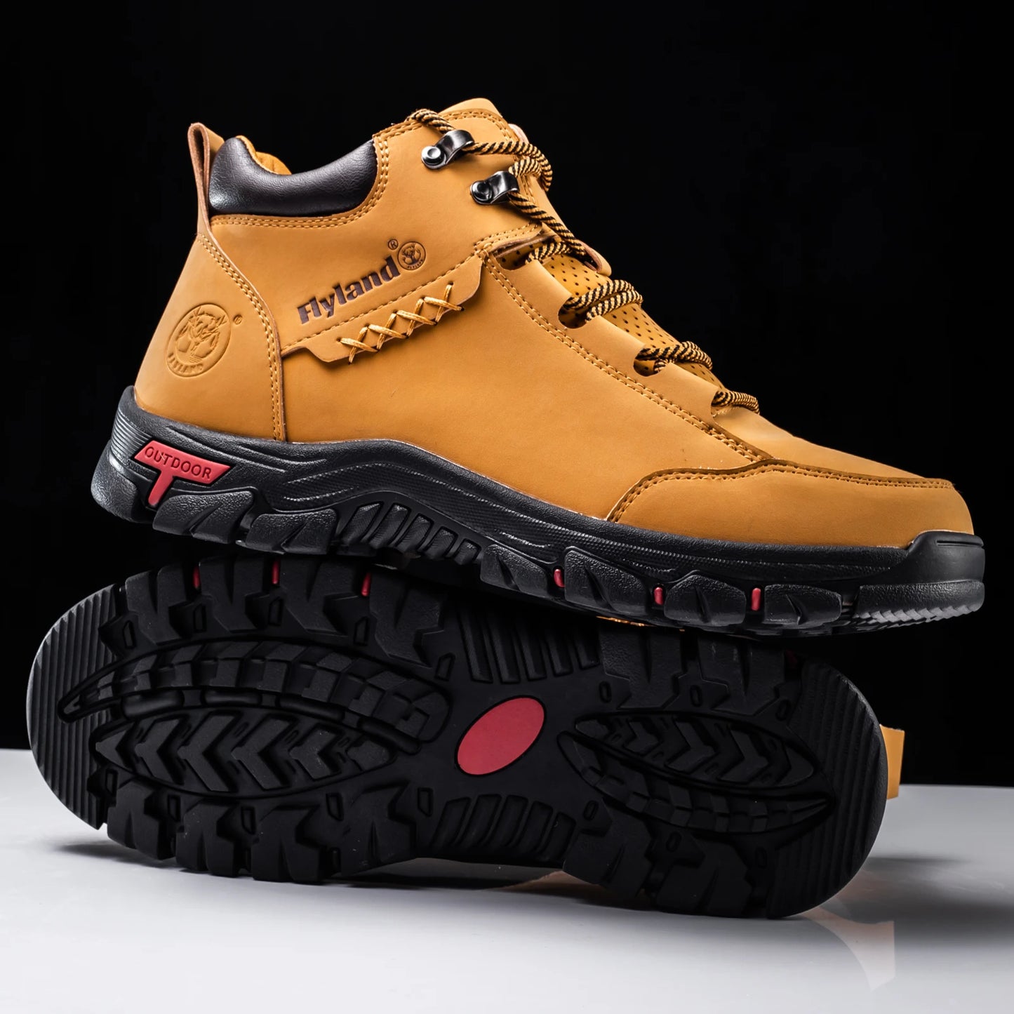 FLYLAND Fashionable  Ankle Boots Men Casual Sneakers Work Office Shoes