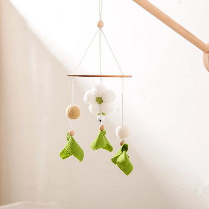 Baby Rattle Toys 0-12Months Newborn Wooden Crib Mobile Bee Toy Music Box Bed Bell Hanging Toy Holder Bracket Bed Bell Baby Gifts