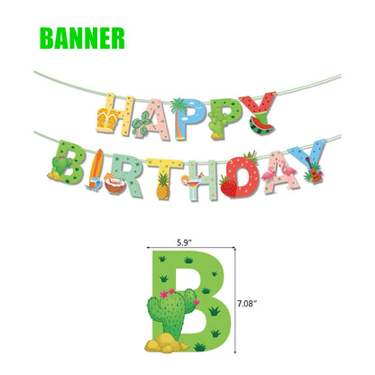 Hawaii Party Decorations Disposable Tableware Hawaii Summer Tropical Party Supplies Flamingo Aloha Birthday Party Decoration