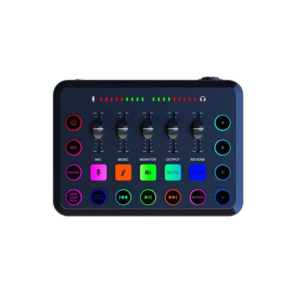F11 Live Sound Card Streaming 5-Channel Mixer Sound Card Audio for Game Voice Podcast Live Streaming Kit Podcast Accessories Par