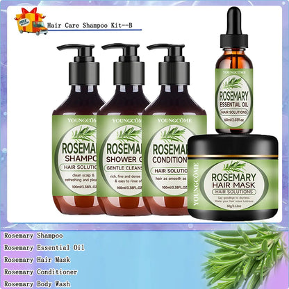 Rosemary Hair Essential Oil hair mask shampoos set Repair Hairs Damage Prevent Hair Loss Smooth Hairs Nourish Hair Care Oil 2025