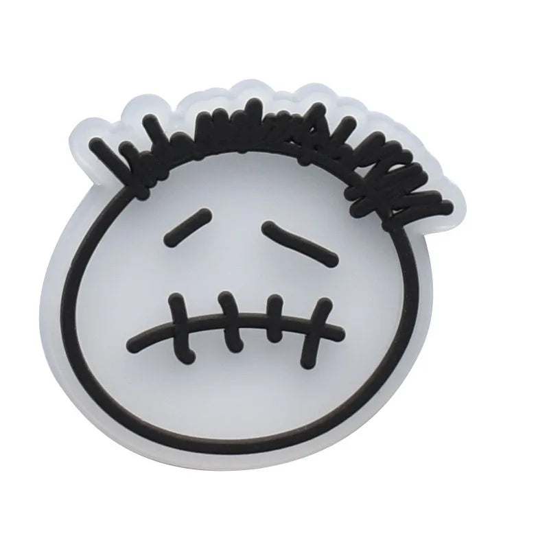 Hot Sale 1pcs PVC Shoe Charms Cactus Smiling Face Sandal Accessories DIY Shoe Decoration For Clog Sandal Kids X-mas Gifts