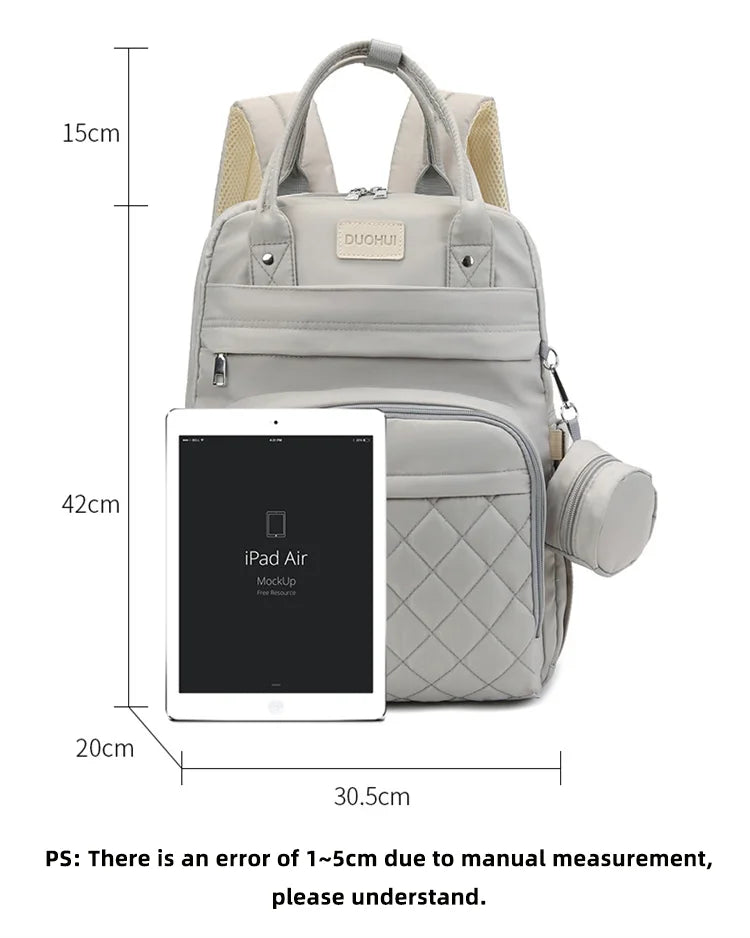Mom Dad Backpack with Changing Pads Pacifier Bag Hooks for Stroller Maternity Mom Bag for Baby Accessories Diaper Bag