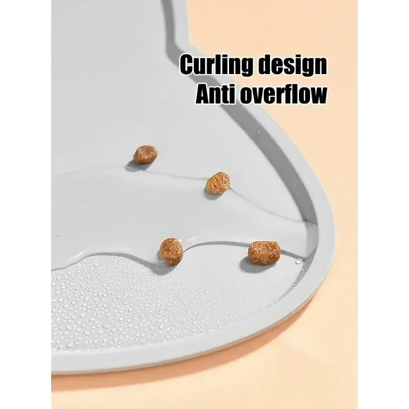 Silicone Pet Feeding Dog Cat Bowl Food Mat Non-Stick Waterproof Pet Food Feeding Pad Puppy Feeder Tray Water Cushion Placemat