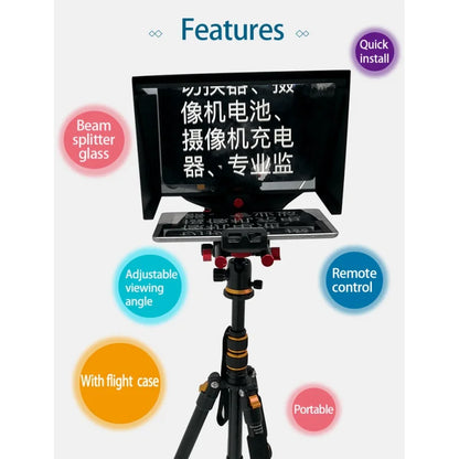 TYST TY-320 Portable Inscriber Tablet Teleprompter Artifact Video Remote Control for 7-10 inch Screen Computer DSLR Recording