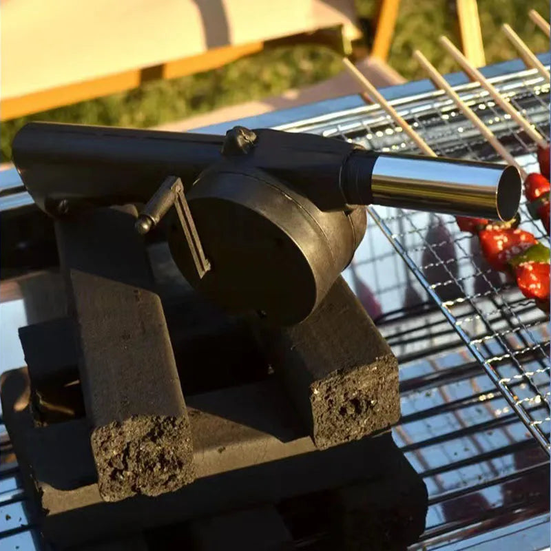 【Hot sales】 Portable Hand-Operated Blower for BBQ, Camping, and Fire Making-Effective and Easy-to-Use Stored Access