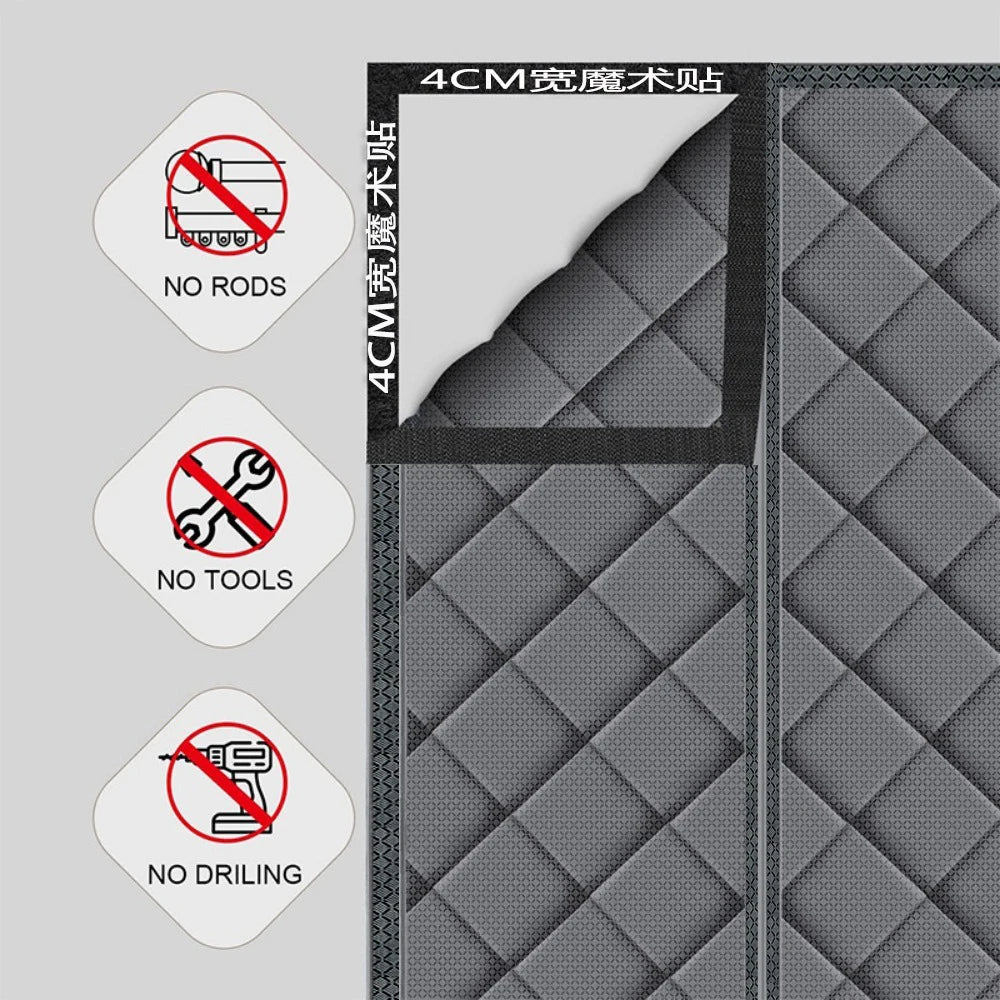 Winter Door Curtain Windproof Warm Partition Curtain Magnetic Door Curtain Punch-free Door Curtain Bedroom Block Curtain