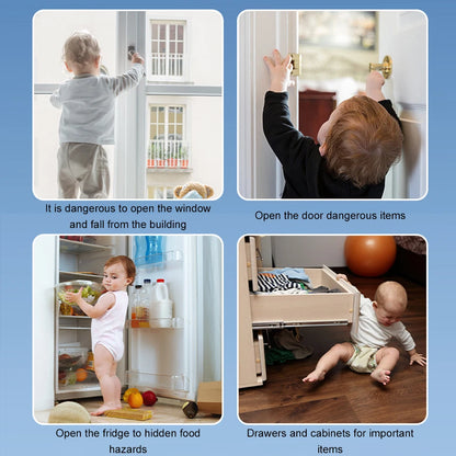 Rechargeable Fingerprint Lock Child Safety Lock Cabinet Fridge Drawer Door Lock Stainless Steel Cable Protection Home Security