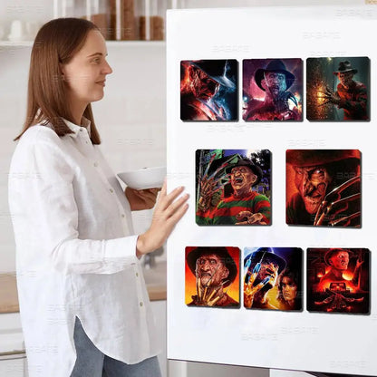 Horror Freddy Krueger Fridge Magnet Photo Personalized For Office Family Kitchen Refrigerator Friends Gift Holiday Decor