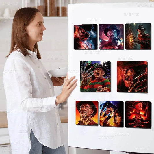 Horror Freddy Krueger Fridge Magnet Photo Personalized For Office Family Kitchen Refrigerator Friends Gift Holiday Decor