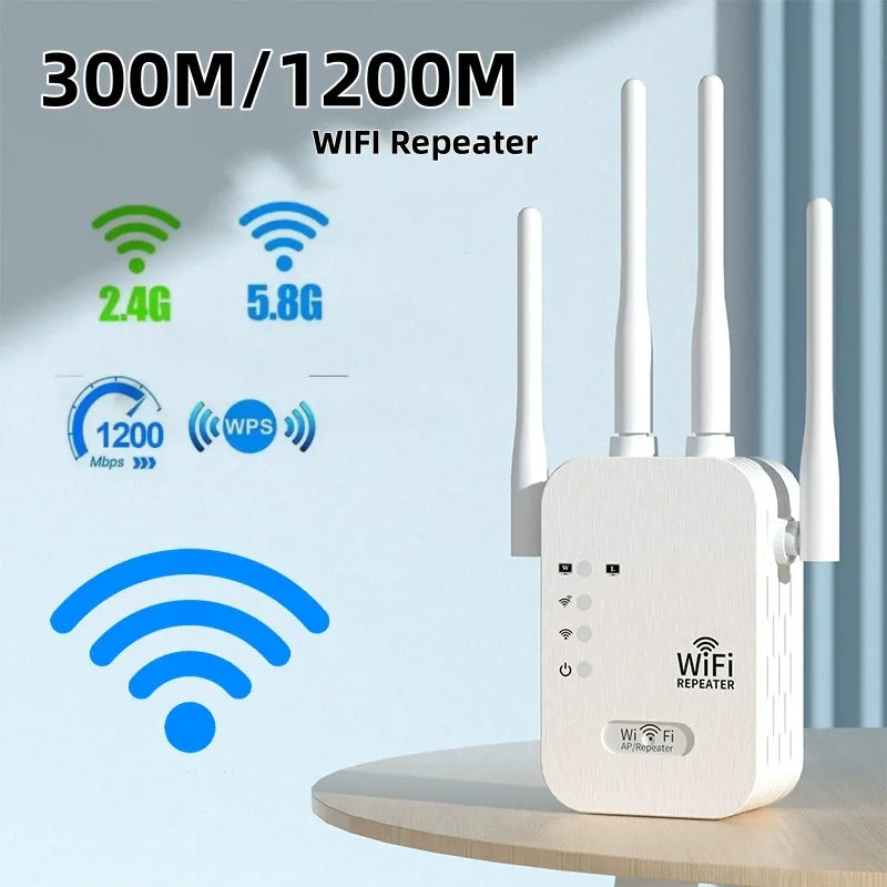 Xiaomi 1200Mbps Wifi Amplifier Dual band 2.4G 5G Repeater Network Expander Range Extender Signal Booster Wireless Wi-Fi Router