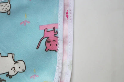 Baby Cartoon Snap Waterproof Bib Super Soft Baby Bib Newborn Crystal Velvet Saliva Towel