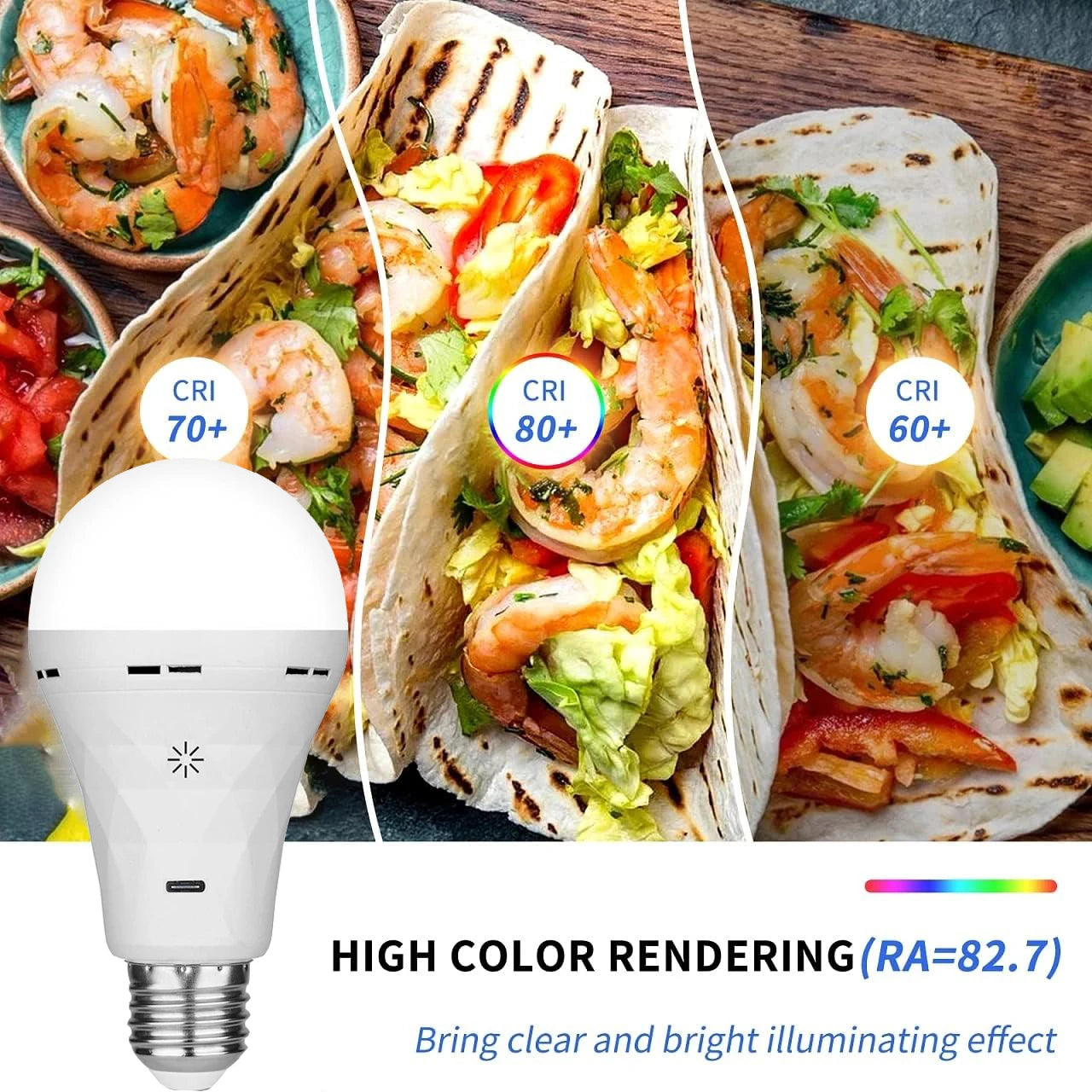 USB led Bulb e27 Rechargeable Light Bulb Smart Battery BulbTouch Control Dimmable LED Bulbs with Timing
