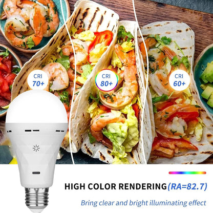 USB led Bulb e27 Rechargeable Light Bulb Smart Battery BulbTouch Control Dimmable LED Bulbs with Timing