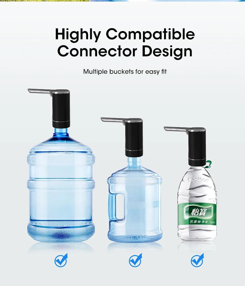 Water Dispenser Water Pump Electric Bottle Pump Mini Portable Water Pump Usb Foldable Household Automatic Water Dispenser