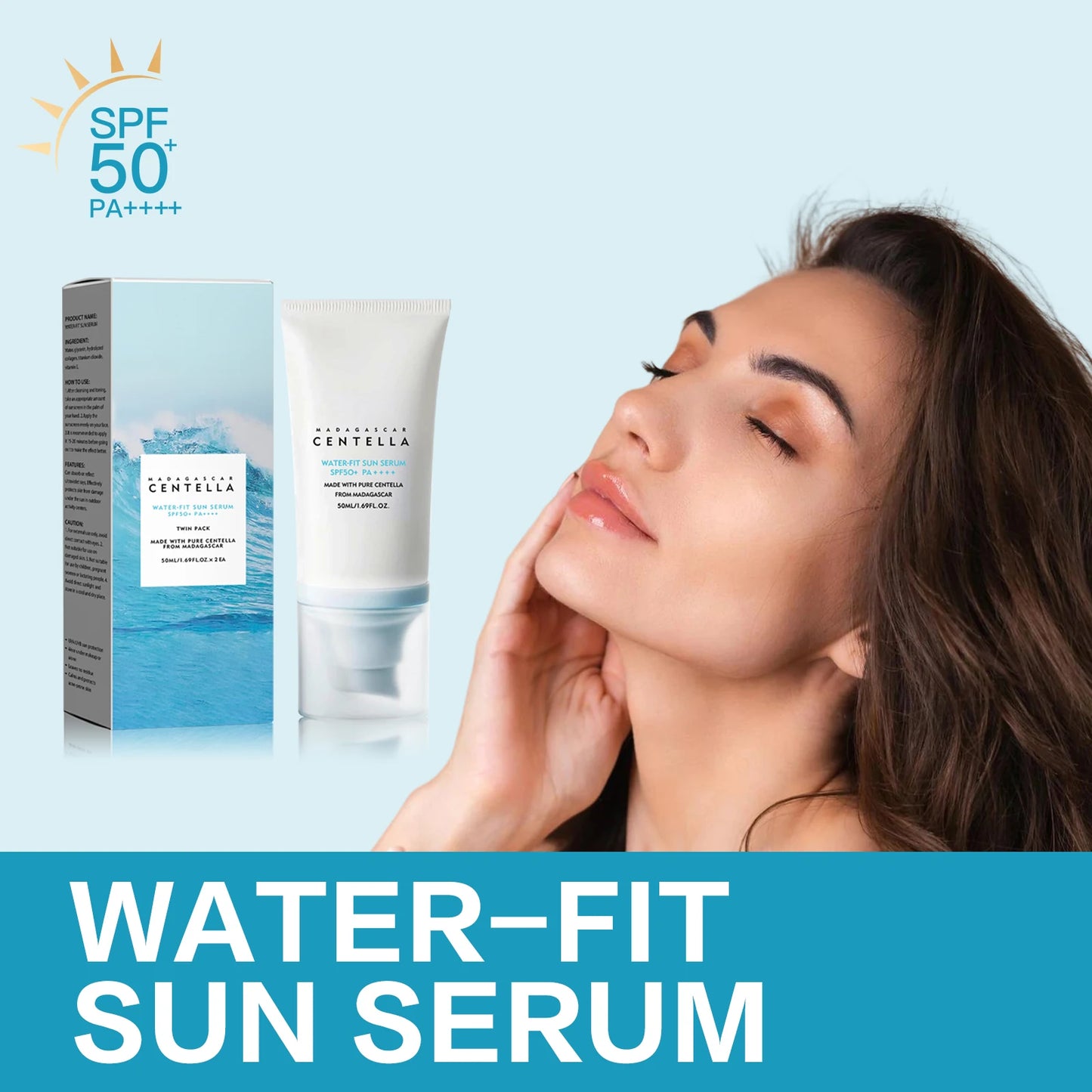 Facial Sunscreen 50+Solar Sunblock Skin Whitening Cream Korean body lotion Moisturizing Protector Care Body Sunscreen