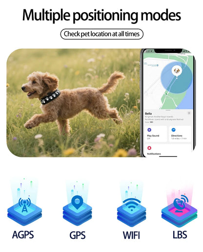 Pet Bluetooth GPS Tracker Dog Mini Tracking Movement Alert Collars Anti Lost Tracker for Cats and Puppies Remote Global Locator