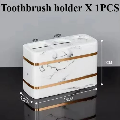 1pcs Resin Light Luxury Bathroom Wash Tray Hotel Bathroom Bathroom Wash Table Toothbrush Shelf Decoration  Toilet Accessories