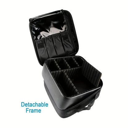 Travel Mini Makeup Bag with Large Capacity, Compact and Portable, Multifunctional Handheld Partition for Organizing Beauty Essen