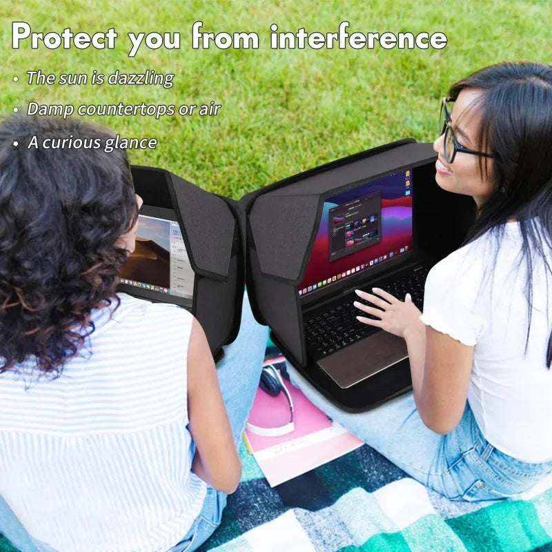 Portable Outdoor Laptop Sun Shade Universal Foldable Laptop Case Bag Hood Shading Tent Laptop Tablet Waterproof Dustproof Shield