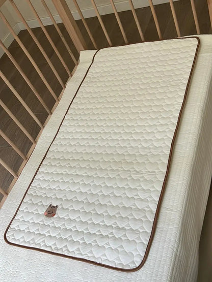 1 piece of beige baby waterproof mattress breathable diaper pad suitable for daily use in spring, summer, autumn and winter