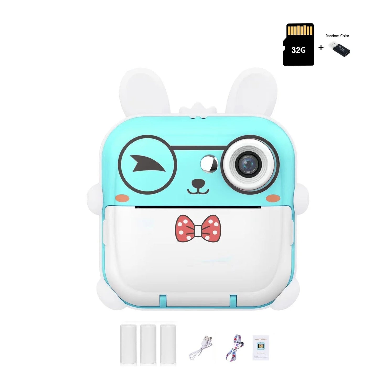 Children 1080P HD Digital Camera  Mini Thermal Printer Photography Instant Print Photo HD Digital Video Cameras Portable Toy