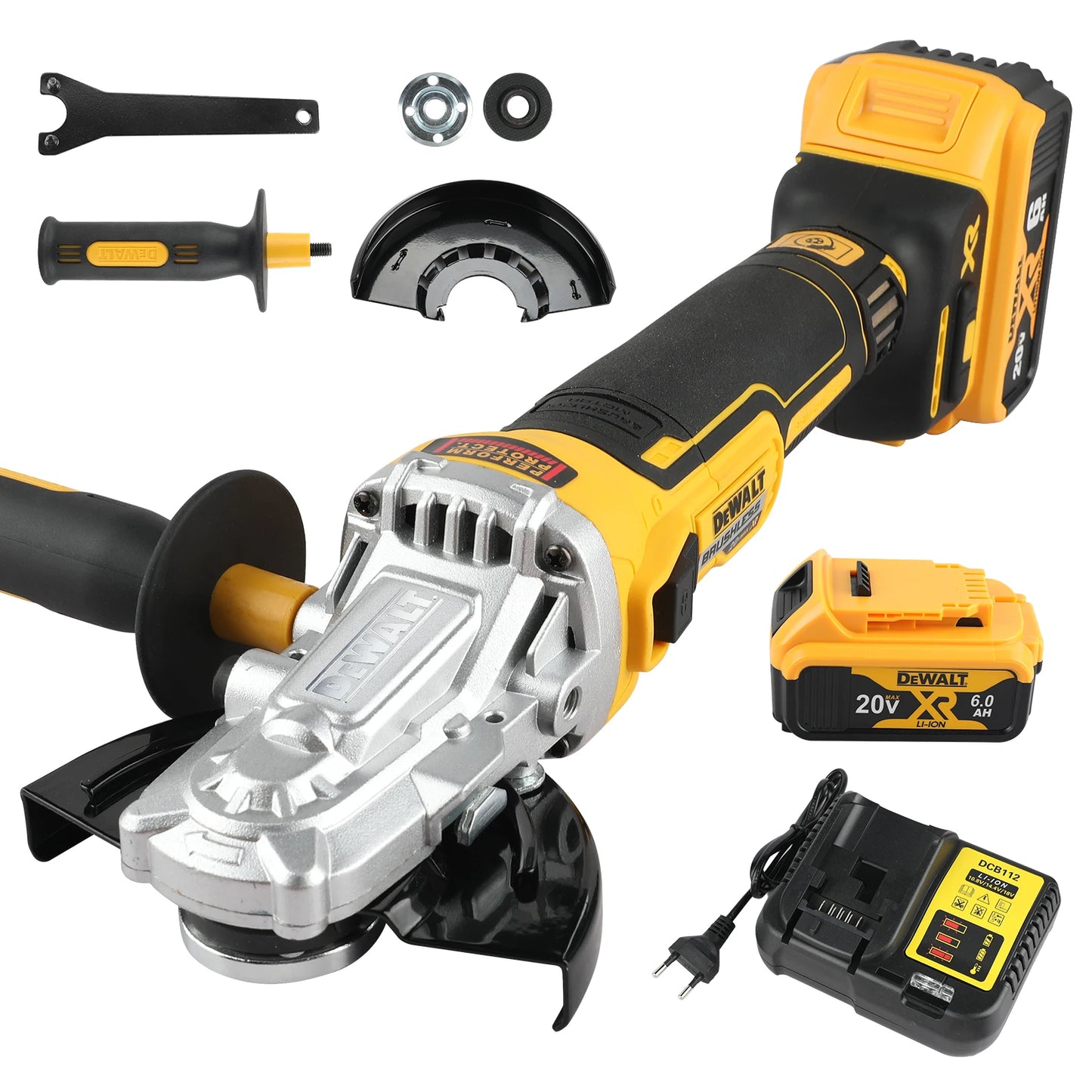 DEWALT DCG405FN Angle Grinder 20V Brushless Motor Cutting Machine 125mm Rechargeable Cordless Handheld Polishing Machine